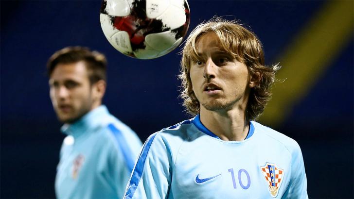 Luka Modric playing for Croatia